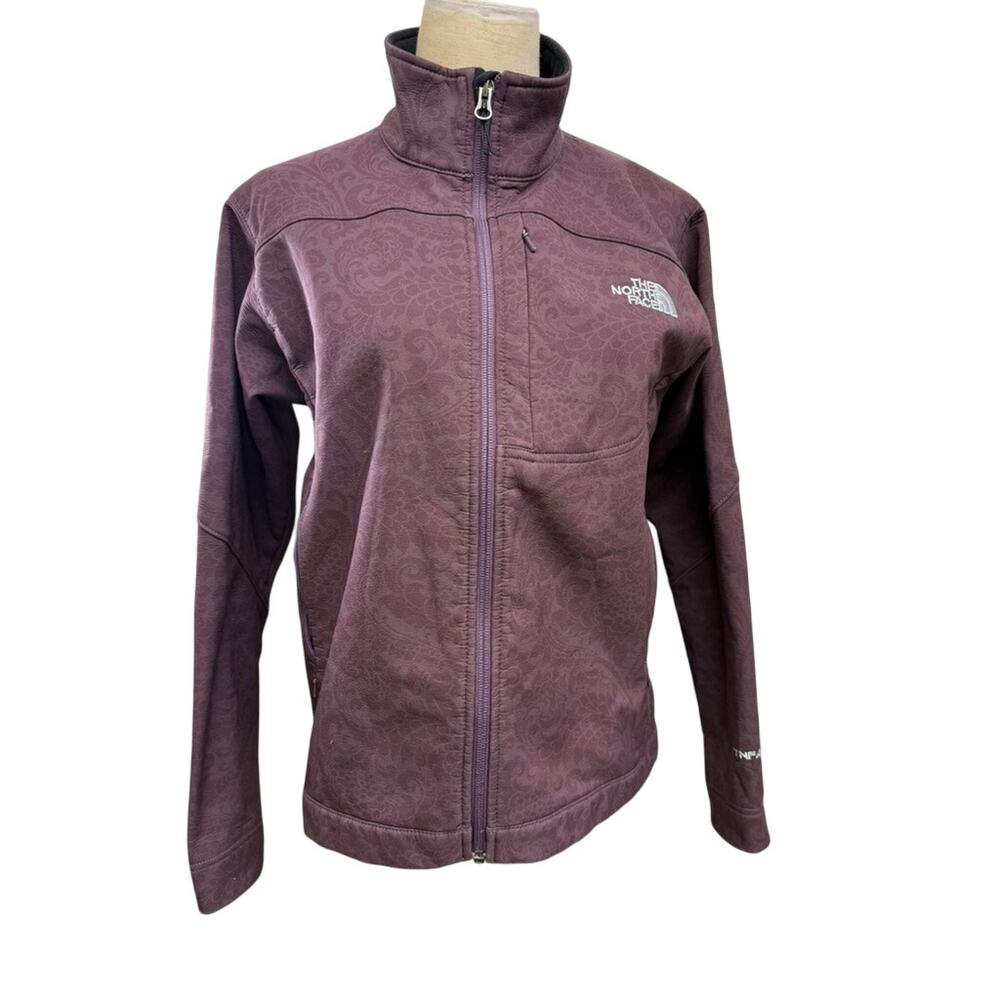 "THE NORTH FACE" Burgundy W/Muted Paisley Scuba Zip Up Jacket SZ M PLZ READ!!!!